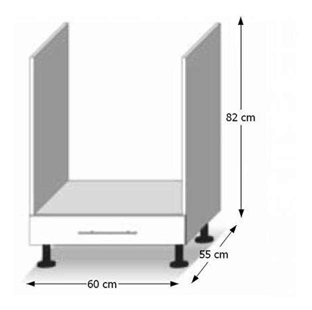 Dolní kuchynská skrina pod troubu D60 Lilouse