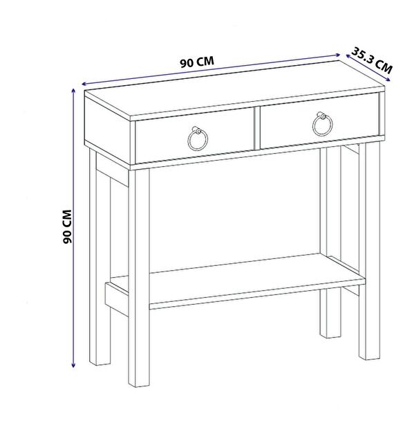  Konzolový stolek Sitona (bílá)