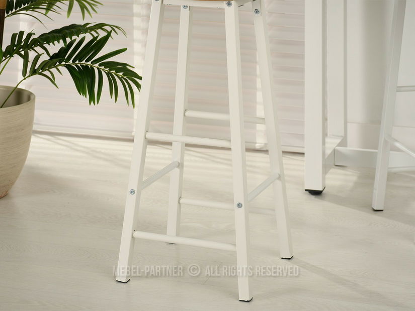 Jídelní set Remma (dub + bílá) (pre 2 osoby)