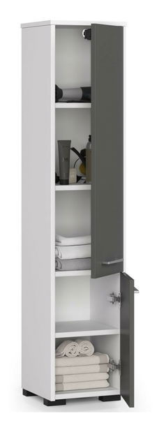 Koupelnová skříňka Farid TYP4 (bílá + šedá)