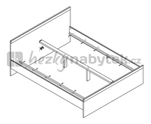 Manželská postel 160 cm BRW Porto LOZ/160