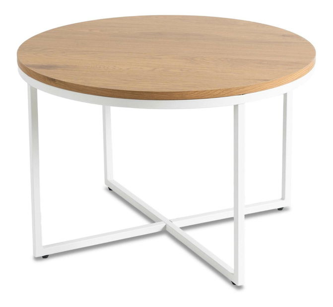 Konferenční stolek Hubiera (dub zlatý + bílá)