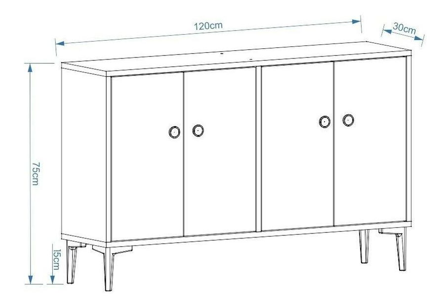 Skříňka Matuti (dub safírový)