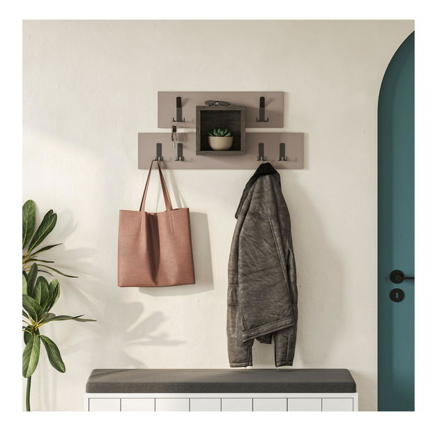 Věšák Vaseli (tmavě hnědá + světlá mocha)