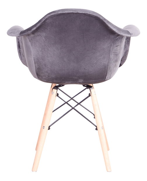 Moderní křeslo Dario (šedohnědá)