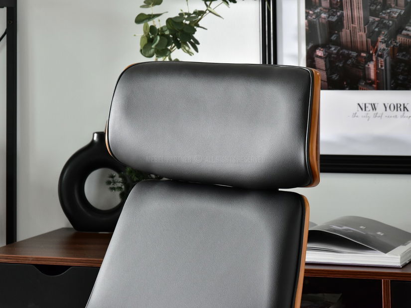 Křeslo Lionel (ořech tmavý + chromová)