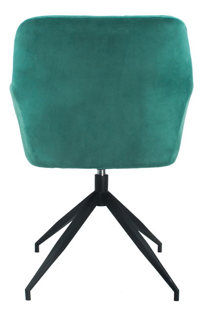 Otočná židle Viata (zelená + černá) 