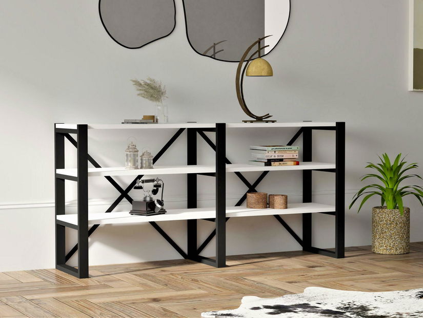 Regál Napoka (bílá + černá)