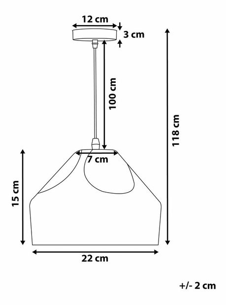 Závěsná lampa Evora (černá)