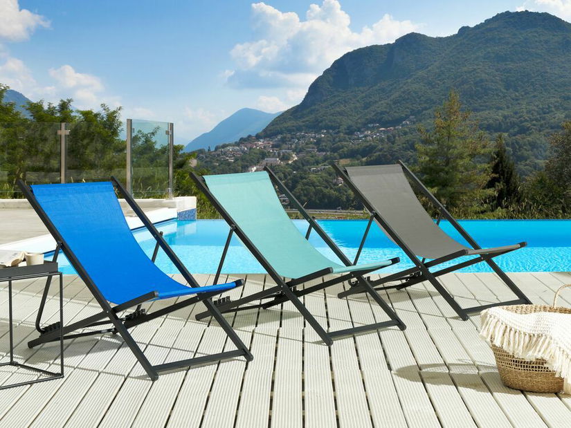 Lehátko Locza (modrá + černá)