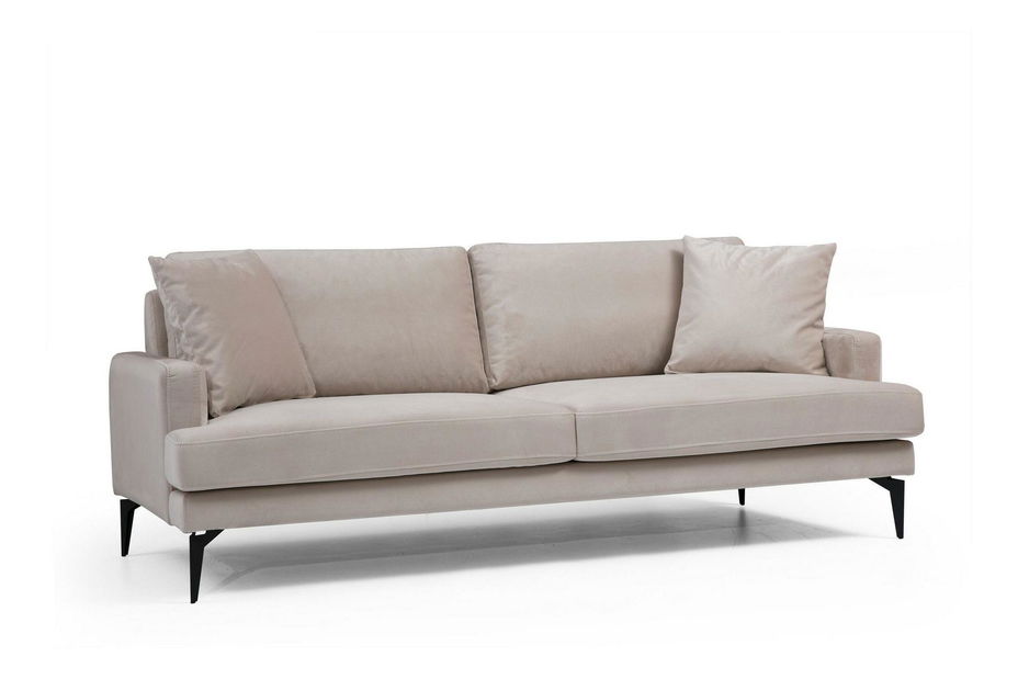 Pohovka dvousedačka Papirolla (béžová + černá)