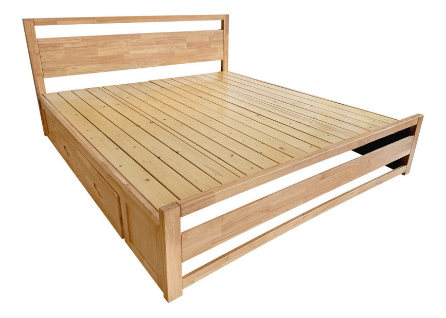 Manželská postel 180 cm Senalan (přírodní) (s roštem) (s úl. prostorem)