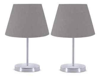Set 2ks. stolních lamp Astalasso 1 (tmavě šedá + stříbrná)