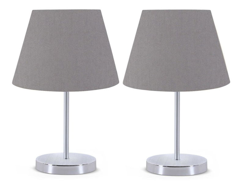 Set 2ks. stolních lamp Astalasso 1 (tmavě šedá + stříbrná)