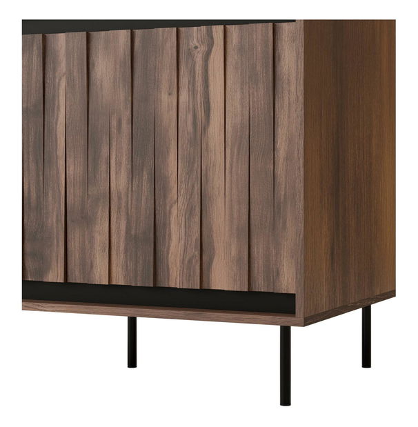 Šatní skříň Sting S1 (ořech + černá)