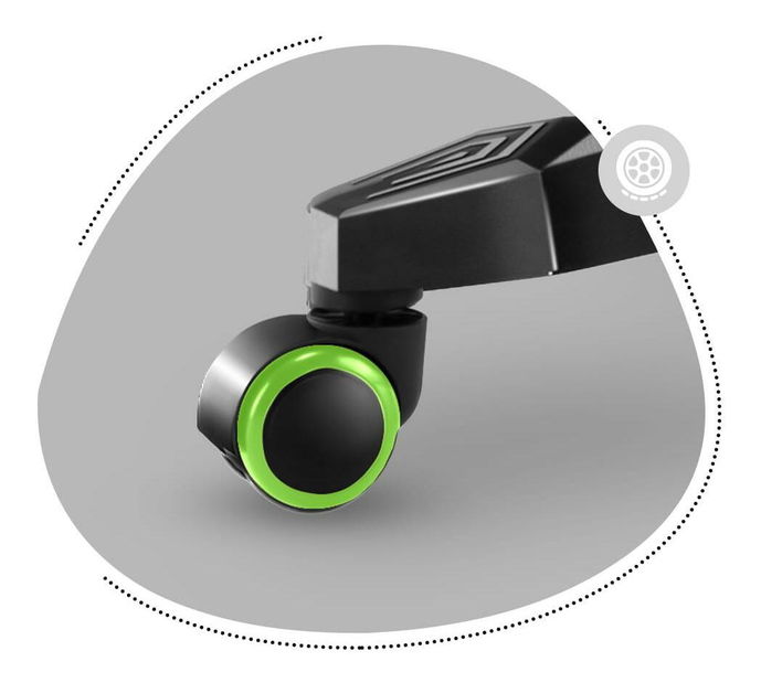 Dětská herní židle Rover 6 (černá + zelená)