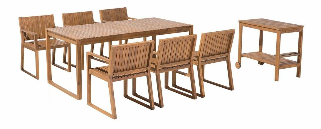 Zahradní jídelní sada Sasan (světle hnědá)