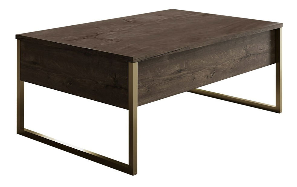 Sestava nábytku do obývacího pokoje Luna 2 (Ořech + Zlatá)