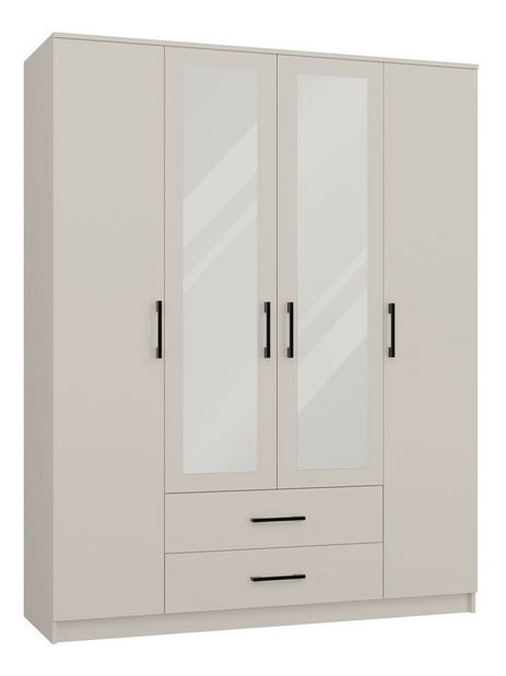 Šatní skříň Rigidez 3 (kašmír) (se zrcadlem)