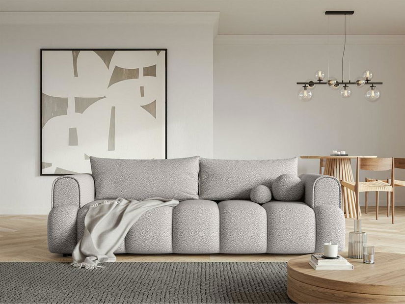 Pohovka trojsedačka Didier (světle šedá + černá)