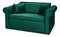 Pohovka dvojsedačka Lore II (smaragdová)
