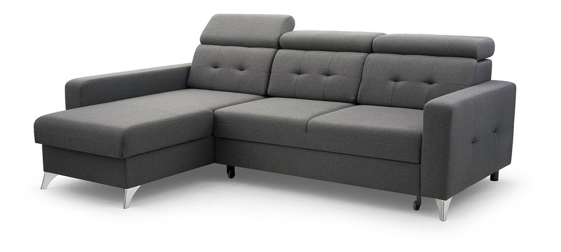 Rohová sedačka Larry (tmavě šedá) (L)
