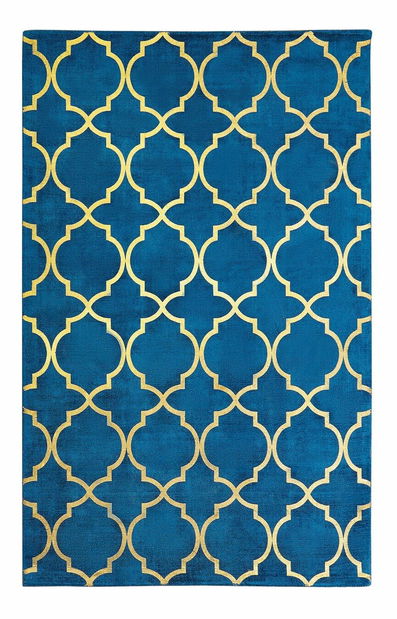 Koberec 140x200 cm YOLK (látka) (modrá)