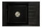 Kuchyňský dřez Lurano (černá + textura) (s 1 otvorem pro baterii) (P)