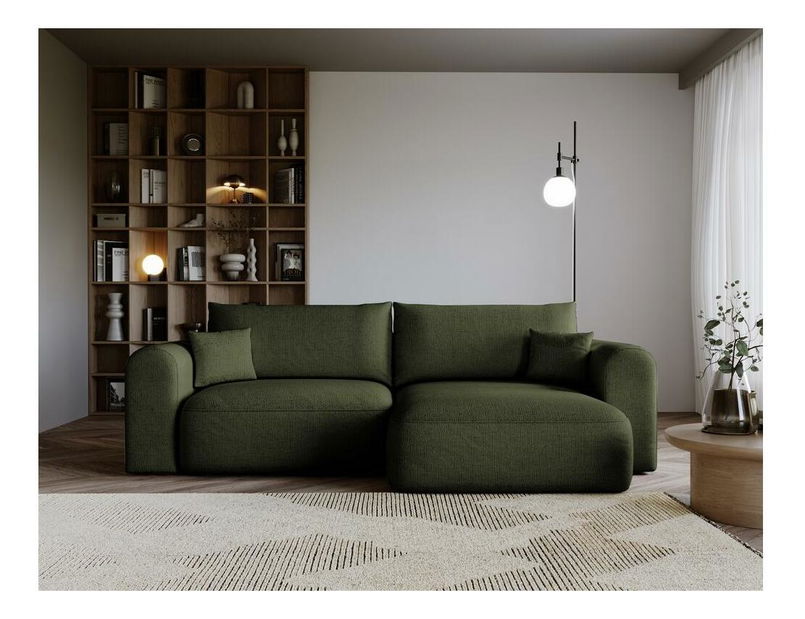 Rohová sedací souprava Sorento (olivová + černá)