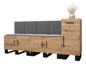 Předsíňová sestava Amanda 17 (dub artisan + tmavě šedá)