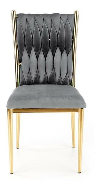 Jídelní židle Kimiko (šedá + zlatá)
