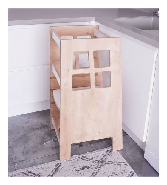 Vzdělávací věž pro děti Kules (hnědá + bílá)