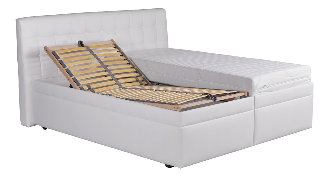 Manželská postel 180 cm Blanár Monaco (hnědá) (s roštem a matrací Nelly Plus)