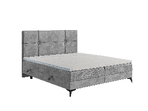 Boxspring postel 200 cm Nivela (beton) (s matrací a úl. prostorem)