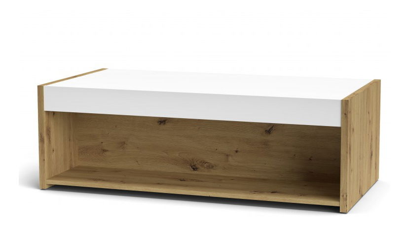 Konferenční stolek Gubi 09 (dub artisan + bílý lesk)