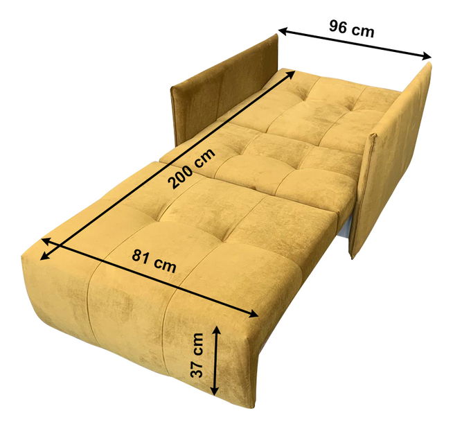 Křeslo Aricca (hořčicová)