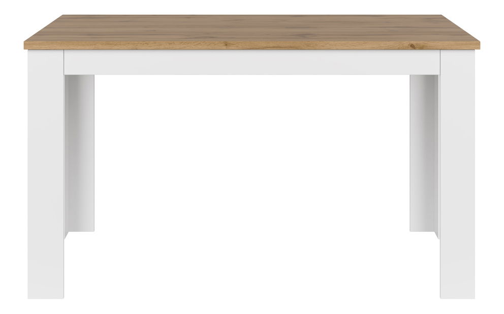 Rozkládací jídelní stůl Vina (bílá + dub wotan)