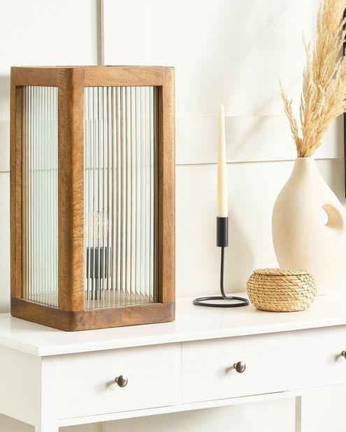 Stolní lampa Kolza (světlé dřevo)