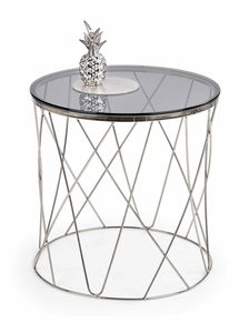 Konferenční stolek Sebrina (stříbrná)