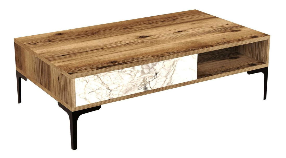 Konferenční stolek Irma (ořech + bílá)