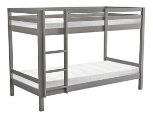 Dětská patrová postel 90 cm Invocato (šedá) (s roštem)
