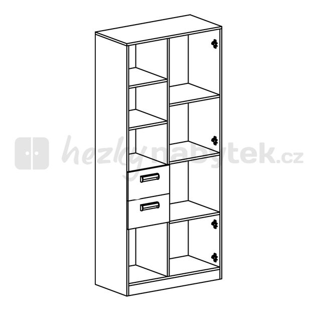 Regál Echo L7 fialová