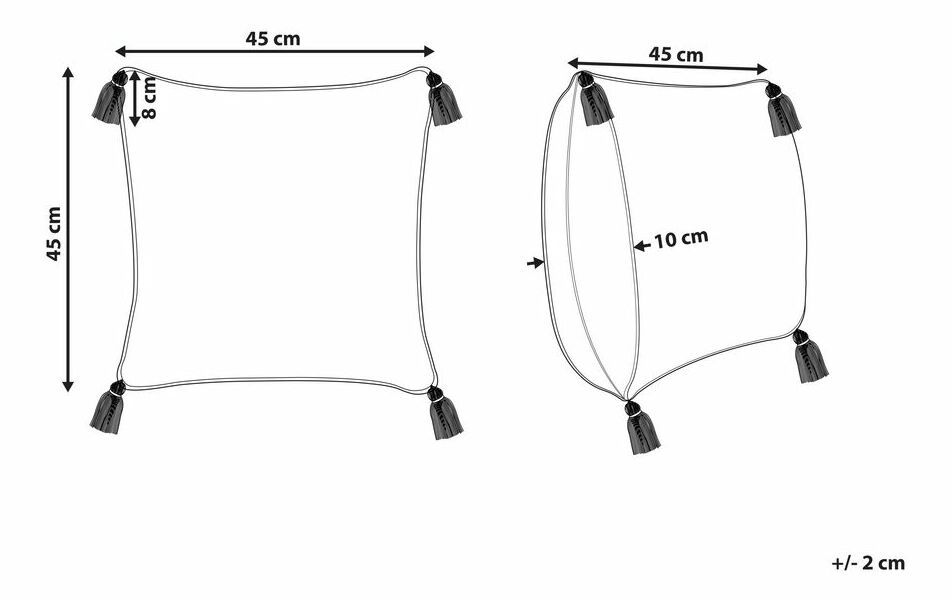 Ozdobný polštář 45 x 45 cm Hicky (béžová)