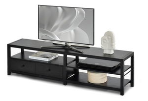 TV stolek/skříňka Elena (černé dřevo + černá)