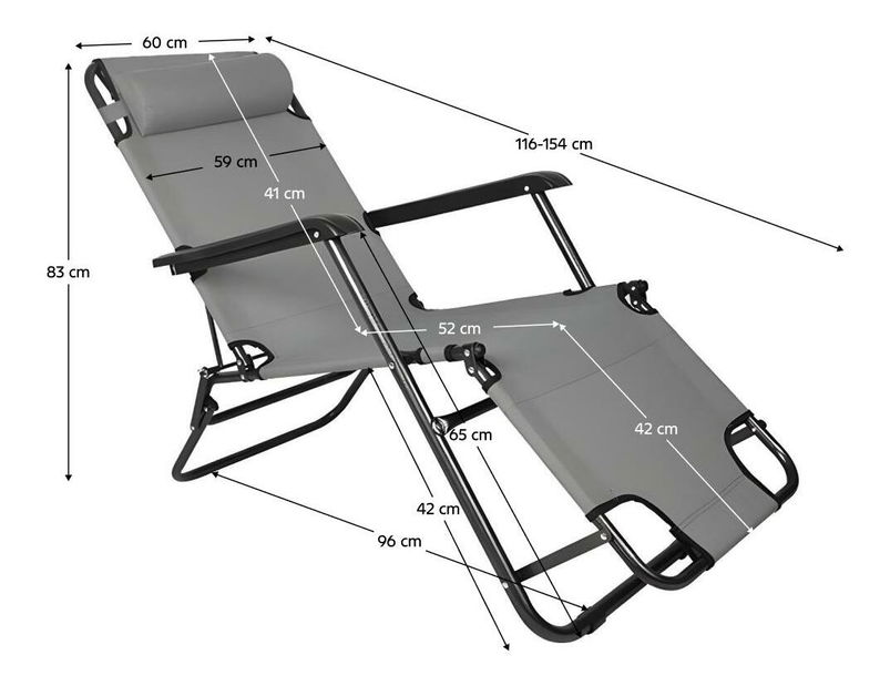 Zahradní křeslo Regea (šedá)