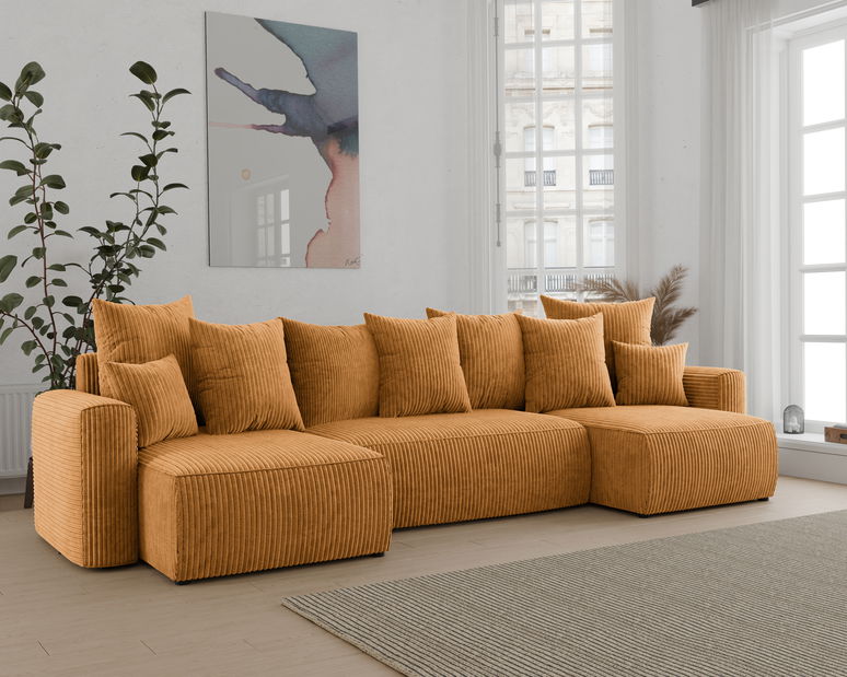 Rohová sedačka Denia U (hořčičná) (P)