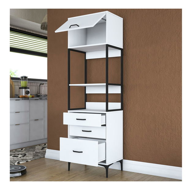 Policová skříň Jenaretta 135 (bílá)