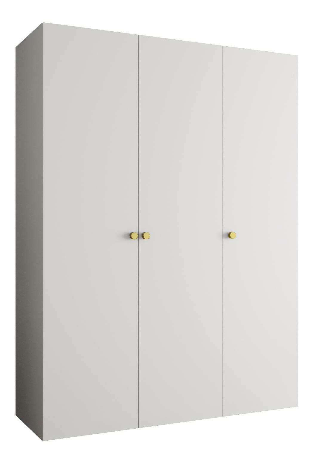 Šatní skříň 150 cm Parna 1 (bílá + zlatá)