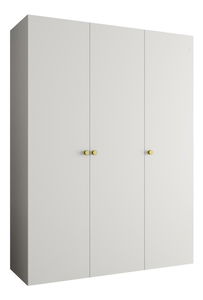 Šatní skříň 150 cm Parna 1 (bílá + zlatá)