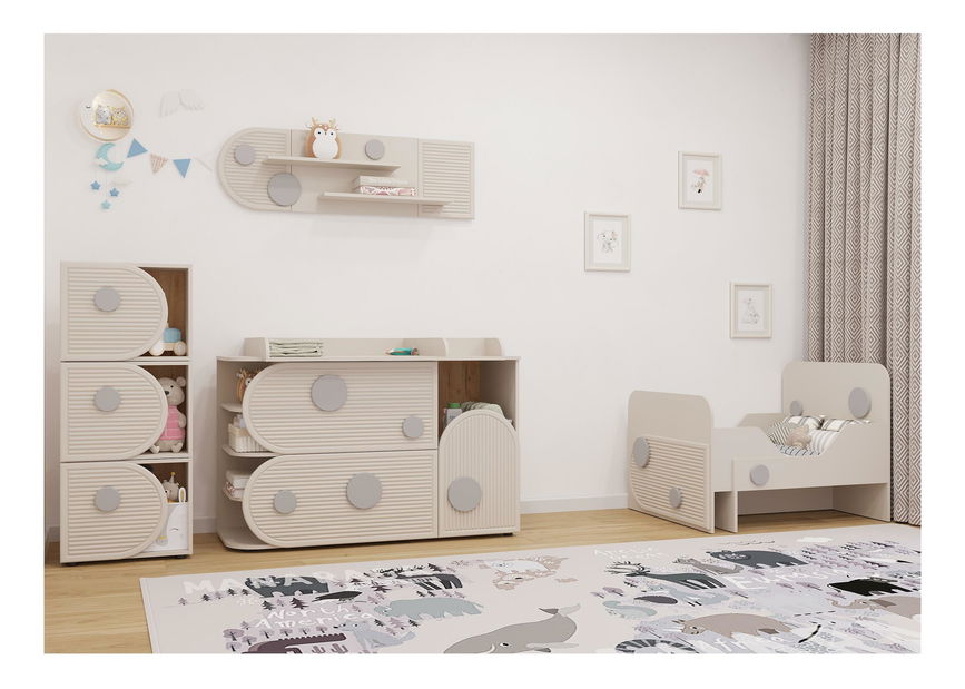 Dětská rozkládací postel 80 cm Perdidos (kašmír) (s roštem)